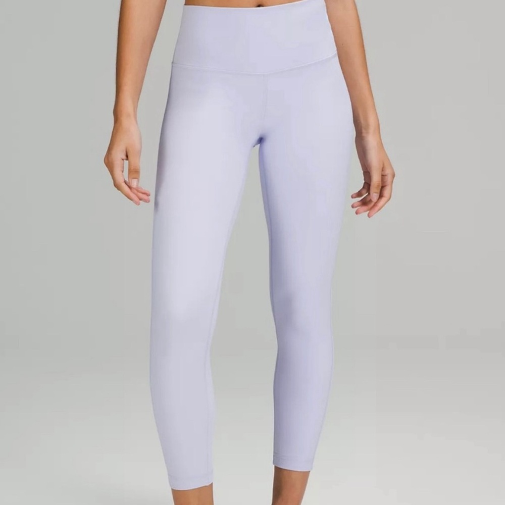 Lululemon Wunder Under High Rise Leggings in pastel blue